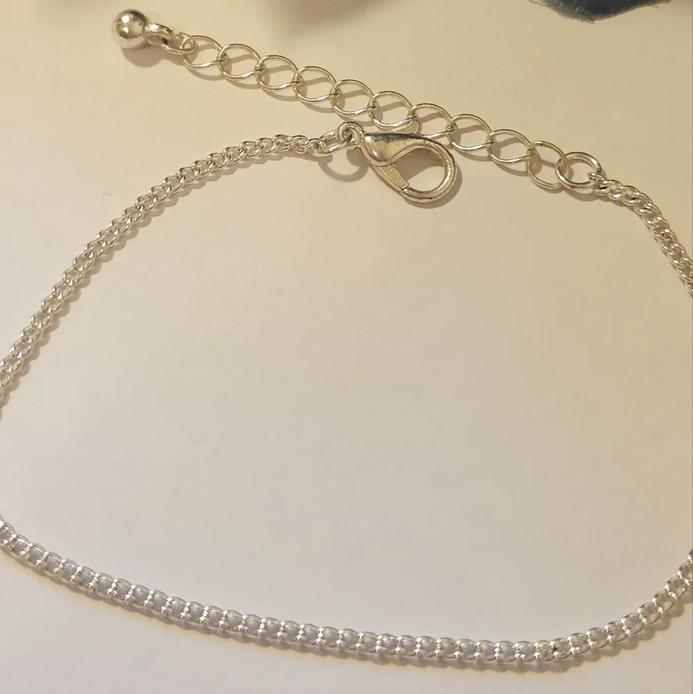 Dainty Silver Tone Chain Link Bracelet Adjustable 7